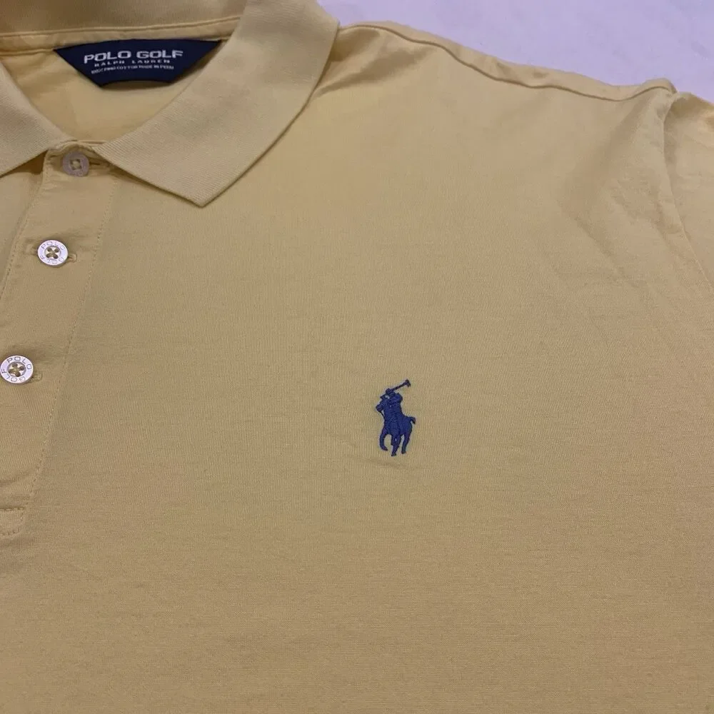 Polo Golf Ralph Lauren Preppy Classic Mens XL Tiburon Naples Logo Pima Cotton